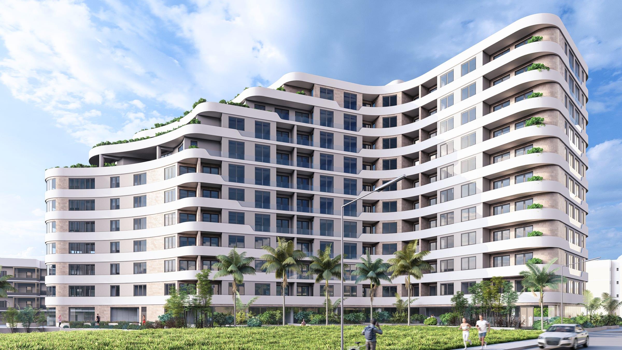 Eksterijer zgrade Terrazze Residences u Šušnju, Bar