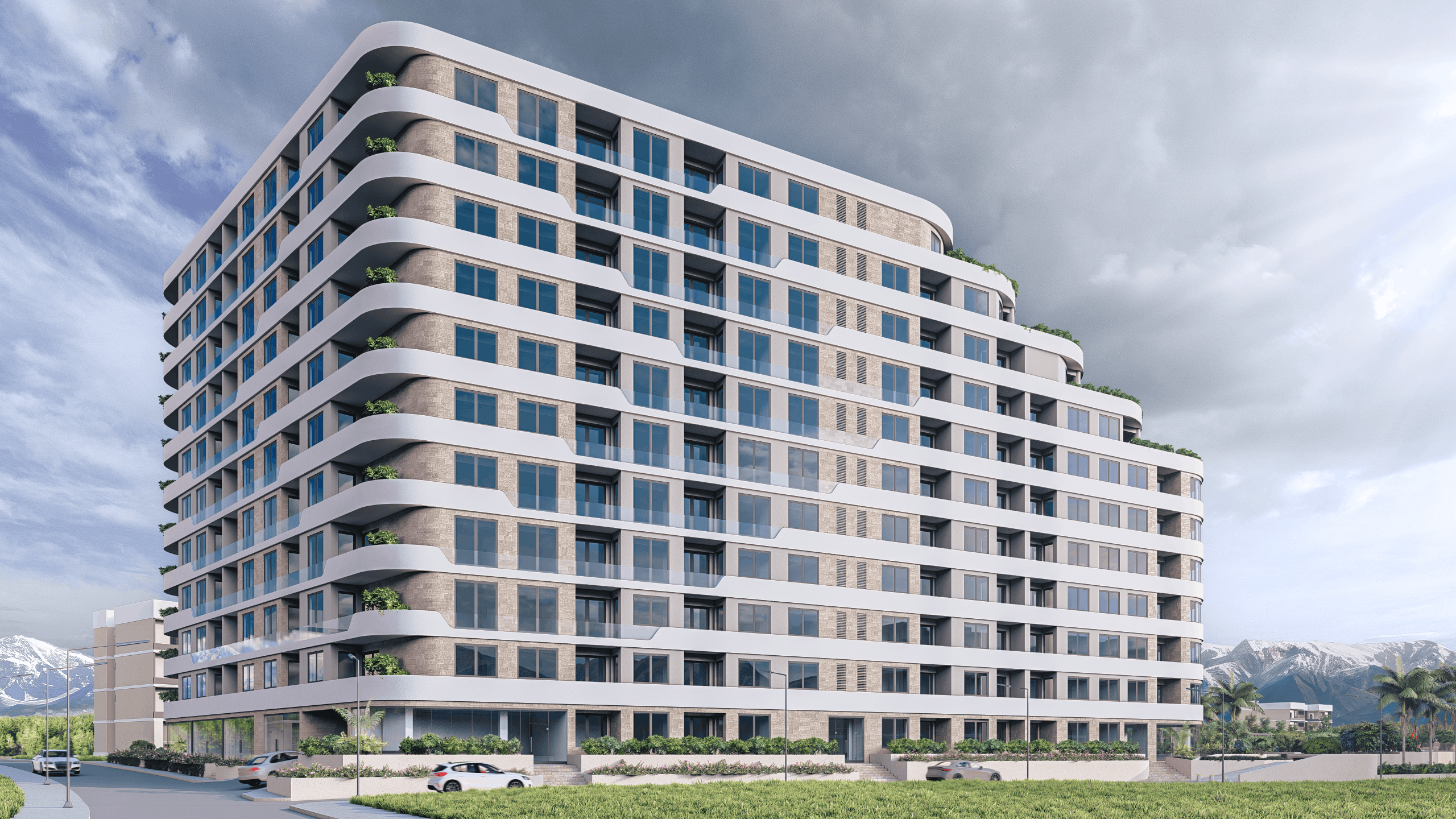 Eksterijer zgrade Terrazze Residences u Šušnju, Bar